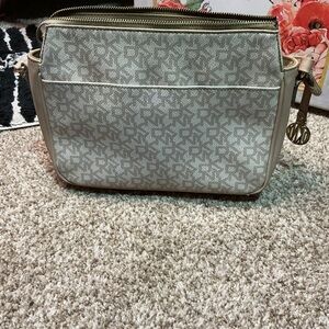 DKNY Taupe Pattern Crossbody Bag